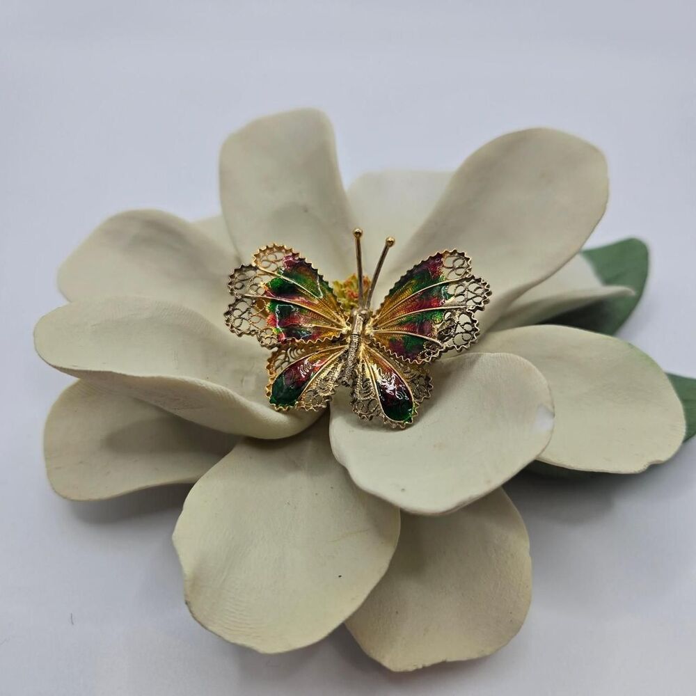 Vintage Butterfly Brooch made in Genova, Italy